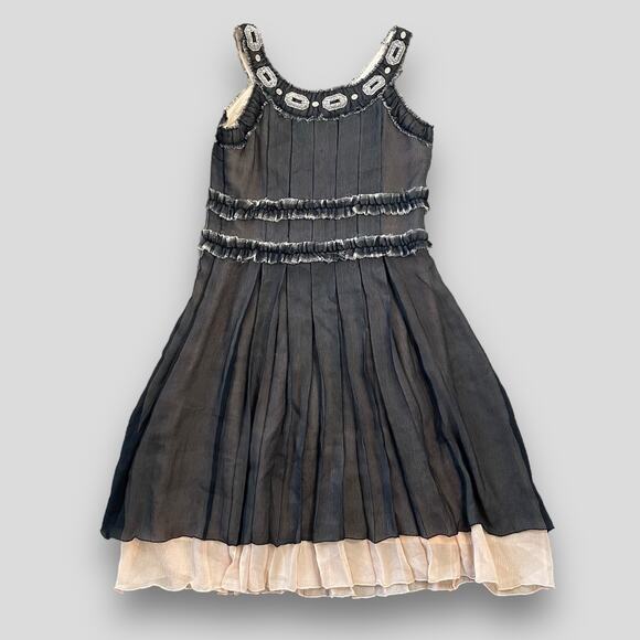 MARC JACOBS SILK FIT FLARE PARTY DRESS COCKTAIL PINK BLACK MEDIUM SIZE 6 - Picture 3 of 9